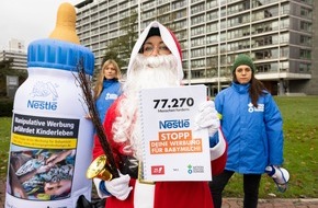 Aktion gegen den Hunger gGmbH: Rute für Nestlé: 77.270 Menschen fordern "Nestlé: Stopp deine Werbung für Babymilch!"