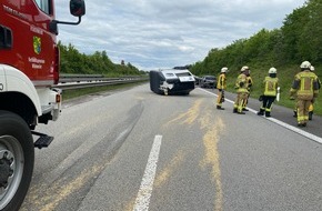 Polizeidirektion Kaiserslautern: POL-PDKL: Pferdeanhänger verunglückt auf A63