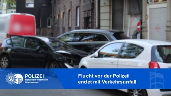 Polizeipräsidium Oberhausen: POL-OB: Flucht vor der Polizei endet mit Verkehrsunfall