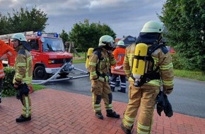 Freiwillige Feuerwehr Osterholz-Scharmbeck: FW Osterholz-Scharm.: Undichter Flüssiggastank sorgt für Großeinsatz der Feuerwehr