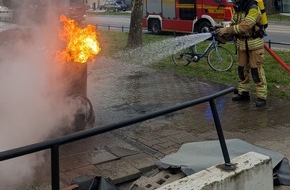 Feuerwehr Dresden: FW Dresden: Bitumofen und Küche geraten in Brand