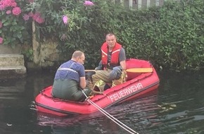 Feuerwehr Kleve: FW-KLE: Hund aus dem Kermisdahl gerettet