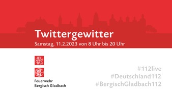 Feuerwehr Bergisch Gladbach: FW-GL: Am Tag des europäischen Notrufs: Feuerwehr Bergisch Gladbach ist beim Twittergewitter live dabei