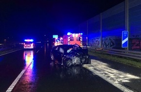 Feuerwehr Iserlohn: FW-MK: Verkehrsunfall auf der Autobahn