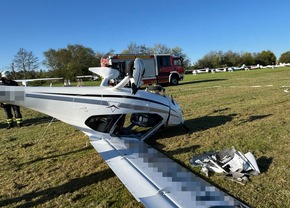 KFV Bodenseekreis: Ultraleichtflugzeug &uuml;berschl&auml;gt sich
