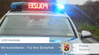 Verkehrsdirektion Koblenz: POL-VDKO: Polizei führte Abfahrtskontrollen bei LKW-Fahrern durch - 10 Fahrer konnten Fahrt alkoholbedingt nicht antreten