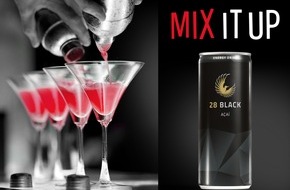 28 BLACK: Mix it up! Energy Drink 28 BLACK startet Deckelcode-Gewinnspiel / Cocktail mixen und gewinnen