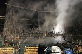 Polizeidirektion Kaiserslautern: POL-PDKL: Brand eines ehemaligen Stalls
