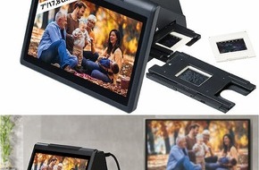 PEARL GmbH: Somikon Stand-Alone-Dia- & Negativscanner SD-1800, 7"/17,8 cm IPS-Display, 22 MP, HDMI: Scannt ohne Computer und überträgt Fotos über HDMI-Ausgang