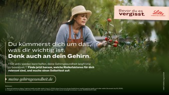 Lilly Deutschland: Gehirngesundheit aktiv gestalten / Lilly startet Aufkl&auml;rungskampagne "Bevor du es vergisst"