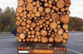 Polizeipräsidium Trier: POL-PPTR: Deutliche Kontrollergebnisse: Holztransporte zum Teil extrem überladen