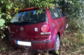 Kreispolizeibeh&ouml;rde Oberbergischer Kreis: POL-GM: Mit gestohlenem Auto von der Stra&szlig;e abgekommen