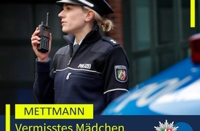 Polizei Mettmann: POL-ME: Vermisste 15-J&auml;hrige wohlbehalten angetroffen - 2601050