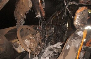 Polizei Hagen: POL-HA: Fahrzeug brennt in der Augustastraße