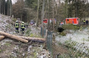 Freiwillige Feuerwehr Olsberg: FF Olsberg: Forstunfall in Olsberg Elleringhausen