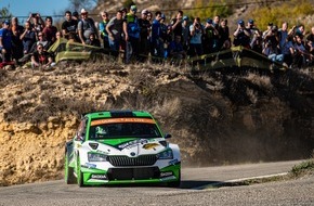 Skoda Auto Deutschland GmbH: Rallye Spanien: Jan Kopecky und Kalle Rovanperä krönen Saison von SKODA mit vorzeitigem Titelgewinn in der WRC 2 Pro-Herstellerwertung (FOTO)
