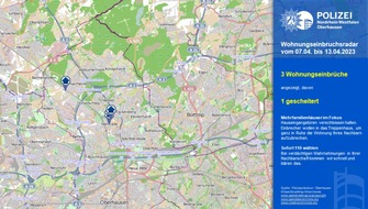 Polizeipräsidium Oberhausen: POL-OB: Wohnungseinbruchsradar - Einbrecher unkontrolliert in Hausflur gelangt
