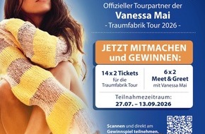 aquaR&ouml;mer GmbH & Co. KG: Emotionale Momente mit Aqua R&ouml;mer Quelle auf der "Traumfabrik Tour" von Vanessa Mai