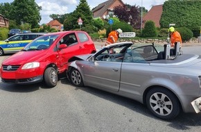 Polizeiinspektion Lüneburg/Lüchow-Dannenberg/Uelzen: POL-LG: ++ Raven - "Kollision" zweier Pkw ++ Schwienau, OT. Linden - Arbeitsunfall - Senior von Traktor überrollt - schwer verletzt ++ Uelzen/Rosche - VORSICHT! FALSCHER POLIZIST! ruft an ++