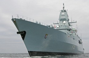 Presse- und Informationszentrum Marine: Deutsche Marine: Pressetermin/ Pressemeldung - Fregatte "Hessen" nach erstem Einsatz zurück in Wilhelmshaven