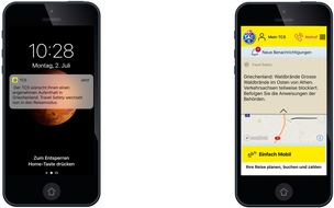 Touring Club Schweiz/Suisse/Svizzero - TCS: Die Funktion "Travel Safety" der TCS App erfolgreich im Einsatz