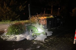 Polizei Minden-Lübbecke: POL-MI: Nächtliche Brandserie: Mehrere Feuer halten Einsatzkräfte in Atem