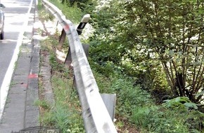 Polizeipräsidium Westpfalz: POL-PPWP: Zeugen gesucht: Wer hat 32 Meter Schutzplanke beschädigt?