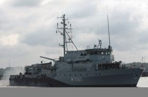 Presse- und Informationszentrum Marine: Minenjagdboot mit Kurs auf Kiel "Bad Bevensen" zurück vom NATO-Einsatz (mit Bild)