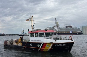 Landeswasserschutzpolizeiamt Mecklenburg-Vorpommern: LWSPA M-V: Ausfahrmanöver des Kreuzfahrtschiffes "Disney Adventure" - erfolgreicher Einsatz der Wasserschutzpolizeiinspektion Wismar und des WSA Ostsee