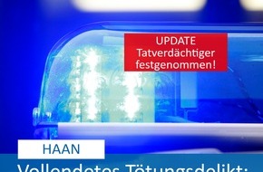 Polizei Mettmann: POL-ME: Vollendetes Tötungsdelikt in Haan: Tatverdächtiger gefasst - Haan - 2104097