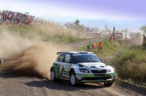 Skoda Auto Deutschland GmbH: Drei Werksteams kämpfen für SKODA um den Sieg bei der Heimrallye in Tschechien (BILD)