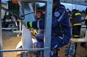 Kreisfeuerwehr Rotenburg (W&uuml;mme): FW-ROW: Sands&auml;cke f&uuml;llen f&uuml;r den Ernstfall: Gemeinsamer &Uuml;bungsdienst von Feuerwehr und THW