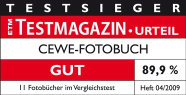 CEWE Stiftung & Co. KGaA: CEWE FOTOBUCH - das Beste unter Seinesgleichen / Neuer Testsieg bestätigt Konsumenten exzellente Gesamtqualität