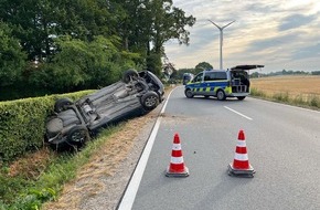 Polizei Coesfeld: POL-COE: Coesfeld, Lette, K48/ Auto &uuml;berschl&auml;gt sich