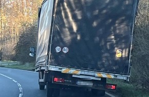 Polizeipr&auml;sidium Hamm: POL-HAM: Wenn der Lkw denkt, er sei der schiefe Turm von Pisa