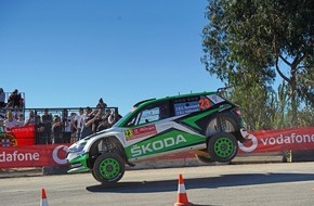 Skoda Auto Deutschland GmbH: ADAC Rallye Deutschland: SKODA Werksfahrer Rovanperä und Kopecký peilen in der WRC 2 Pro-Kategorie dritten Doppelsieg der Saison an (FOTO)