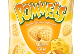 The Lorenz Bahlsen Snack-World GmbH & Co KG Germany: Snack-Klassiker Pommels ab sofort in neuer Geschmacksrichtung "Milder Käse"