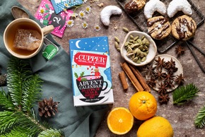 Presseinfo: Die Cupper Teas Bio-Adventskalender 2023 sorgen für jeweils 24 gemütliche Teemomente
