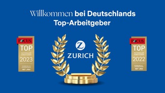 Zurich Gruppe Deutschland: Doppelt hält besser: Zurich erneut mit maximaler Punktzahl unter den Top-Arbeitgebern Deutschlands