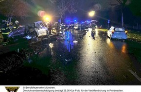 Feuerwehr München: FW-M: Schwerer Verkehrsunfall (Fröttmaning)