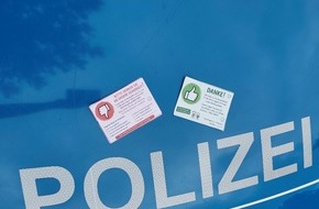 Polizeidirektion Koblenz: POL-PDKO: R&uuml;cksicht nehmen, Vorbild sein: Aktion "Dank- und Denkzettel" zum Schuljahresbeginn