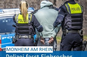 Polizei Mettmann: POL-ME: Polizei fasst Einbrecher auf frischer Tat - Monheim am Rhein - 2212088