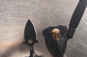 Bundespolizeidirektion Flughafen Frankfurt am Main: BPOLD FRA: "Monkey Fist" und Faustmesser - Verbotene Gegenstände im Handgepäck entdeckt!