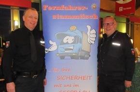 Polizeiinspektion Harburg: POL-WL: 140. Fernfahrerstammtisch befasst sich mit dem Elbtunnel
