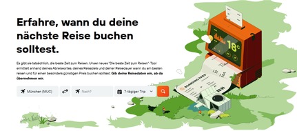 KAYAK Europe GmbH: Optimale Reisezeit: KAYAK launcht Geheimwaffe für Schnäppchenjäger