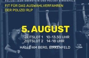 Polizeidirektion Trier: POL-PDTR: Fit f&uuml;r das Auswahlverfahren: Sporttest hautnah erleben