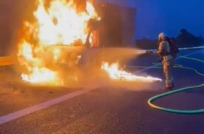 Feuerwehr Helmstedt: FW Helmstedt: PKW Brand auf der BAB2