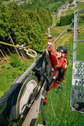Hoch in der Luft: Beim Petzl F.I.T. Workshop