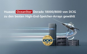 Huawei Deutschland Enterprise: Huawei OceanStor Dorado All-Flash-Speicher von DCIG zu den besten High-End-Speicher-Arrays gewählt