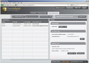 DataInherit - Der erste Internet-Datensafe mit Datenvererbung